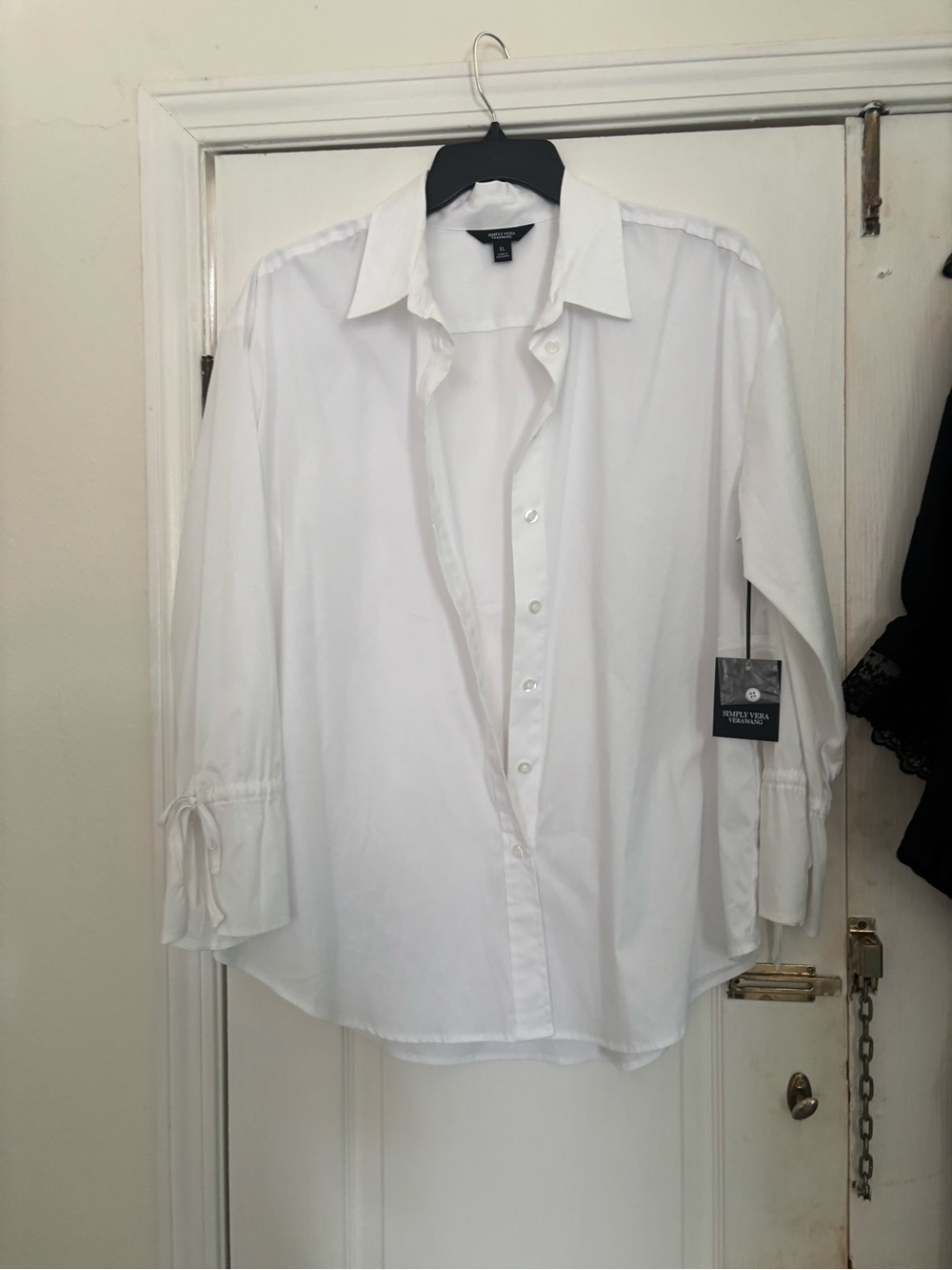 Simply Vera Vera Wang White womens Dress Shirt - Button Front